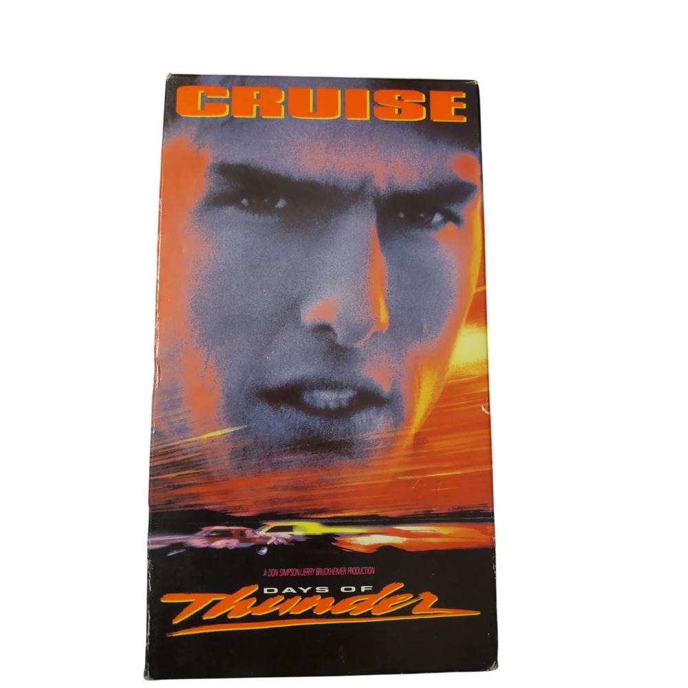Days of Thunder VHS 1990 Tom Cruise Racing Movie Paramount‎ Pictures PG-13